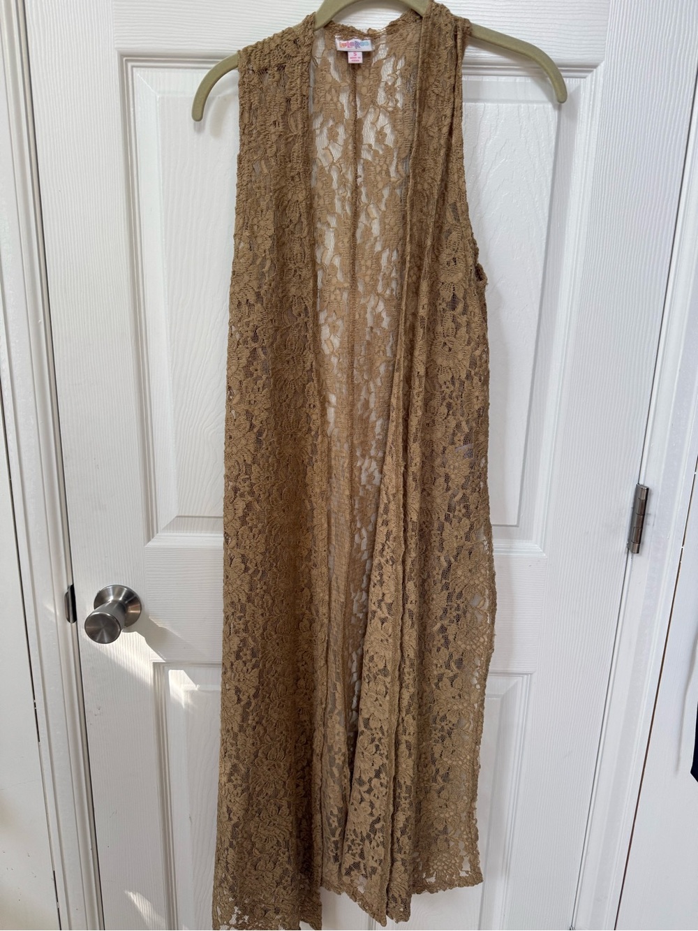 LuLaRoe Brown Lace Duster Vest